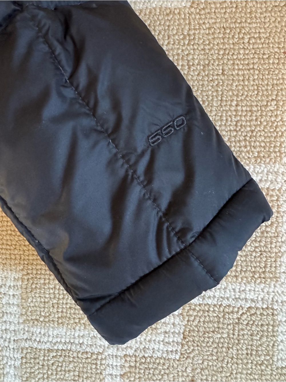 The North Face 550 Goose Down Hooded Long Puffer Parka Winter Coat Black Large - Picture 6 of 16